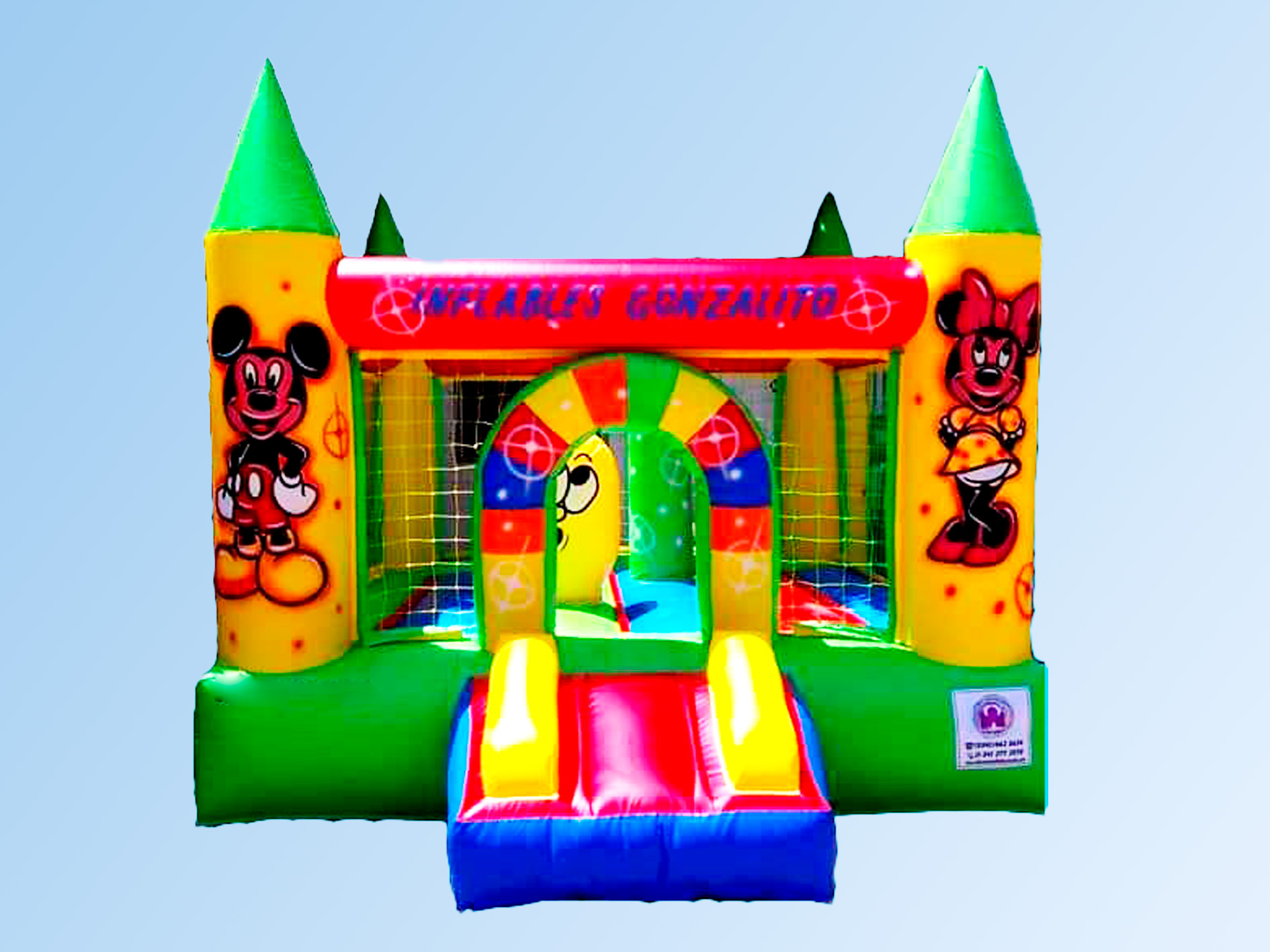 Castillo Inflable  3x3 mts. punta lápiz