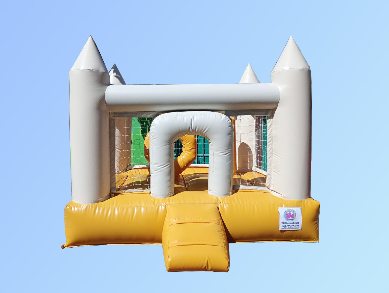 Castillo inflable blanco 3x3 mts.