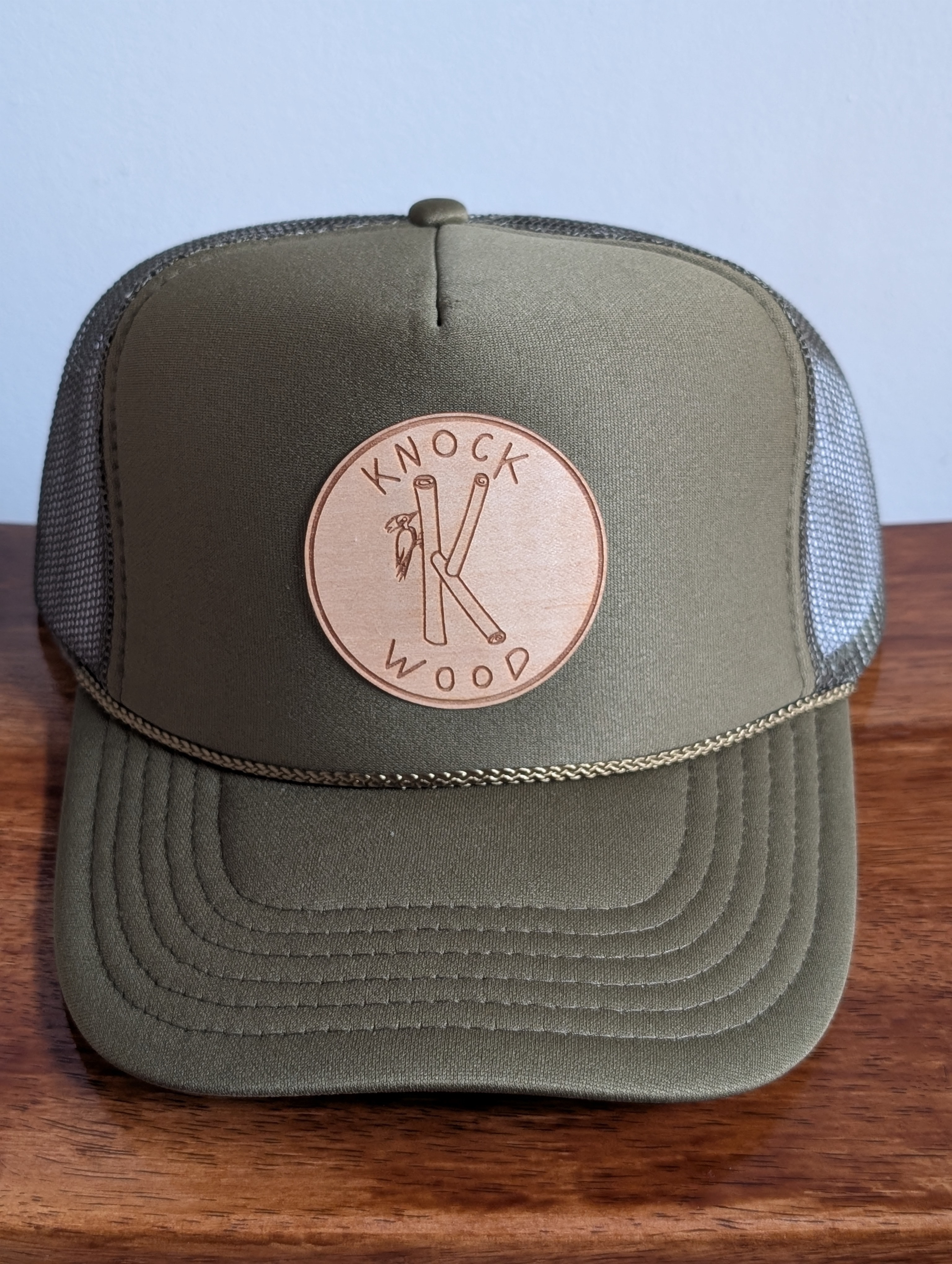 Olive Green Mesh Trucker Cap