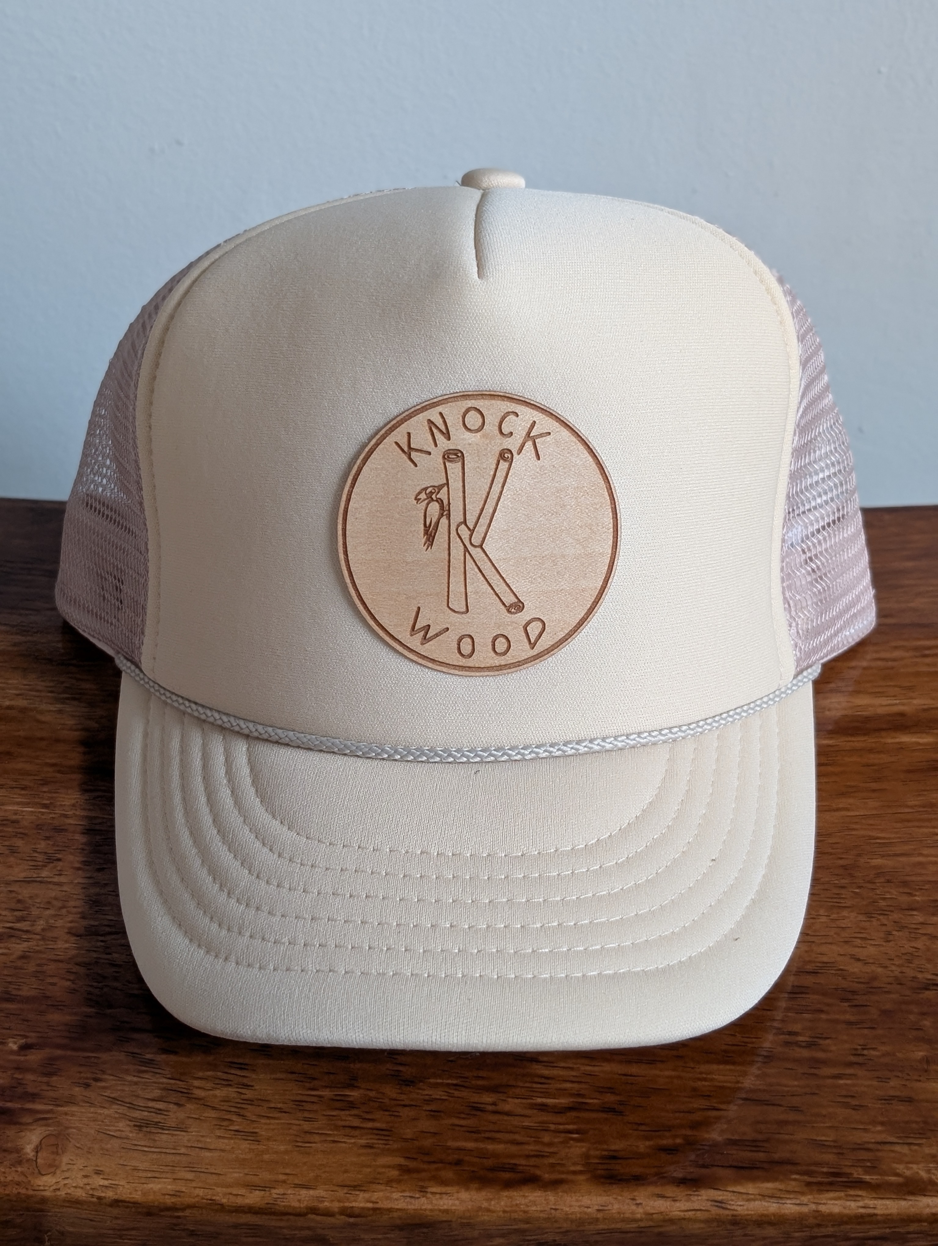 Beige Foam Trucker Cap