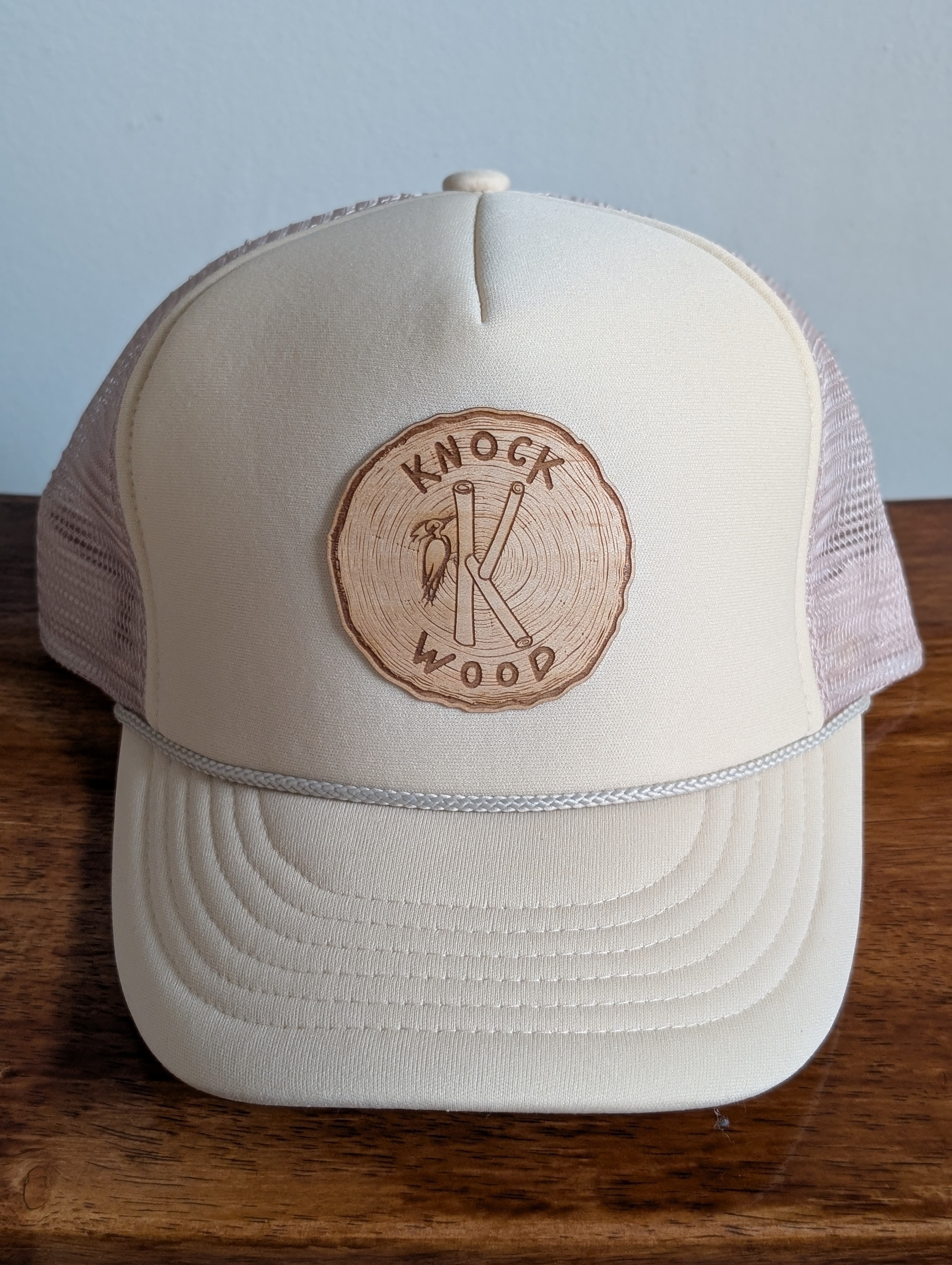 Beige Trucker Cap - Grained Logo