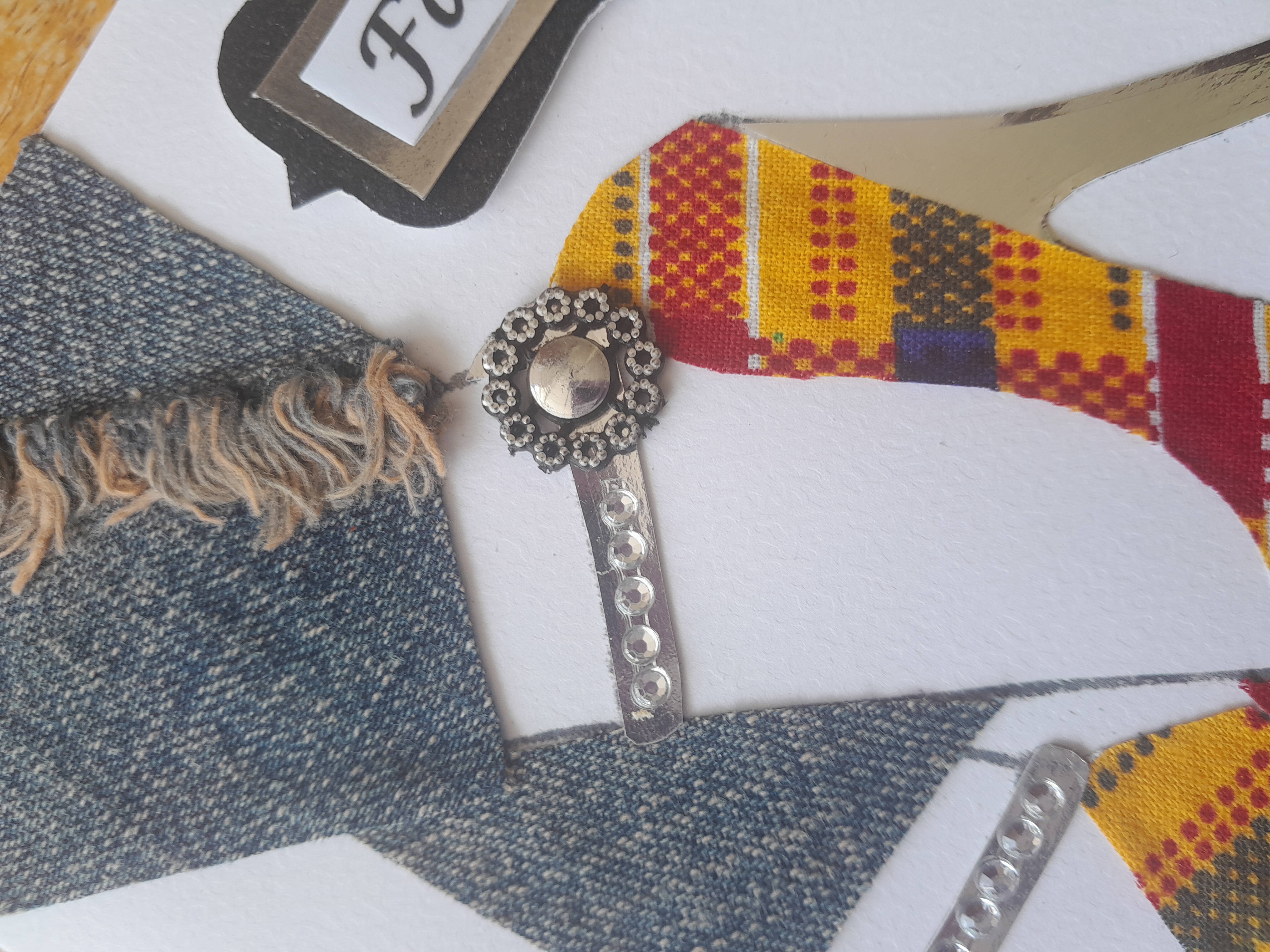 DAAKSTAS Heritage Birthday Card: 'Self-Discovery' - Handcrafted Denim & Kente