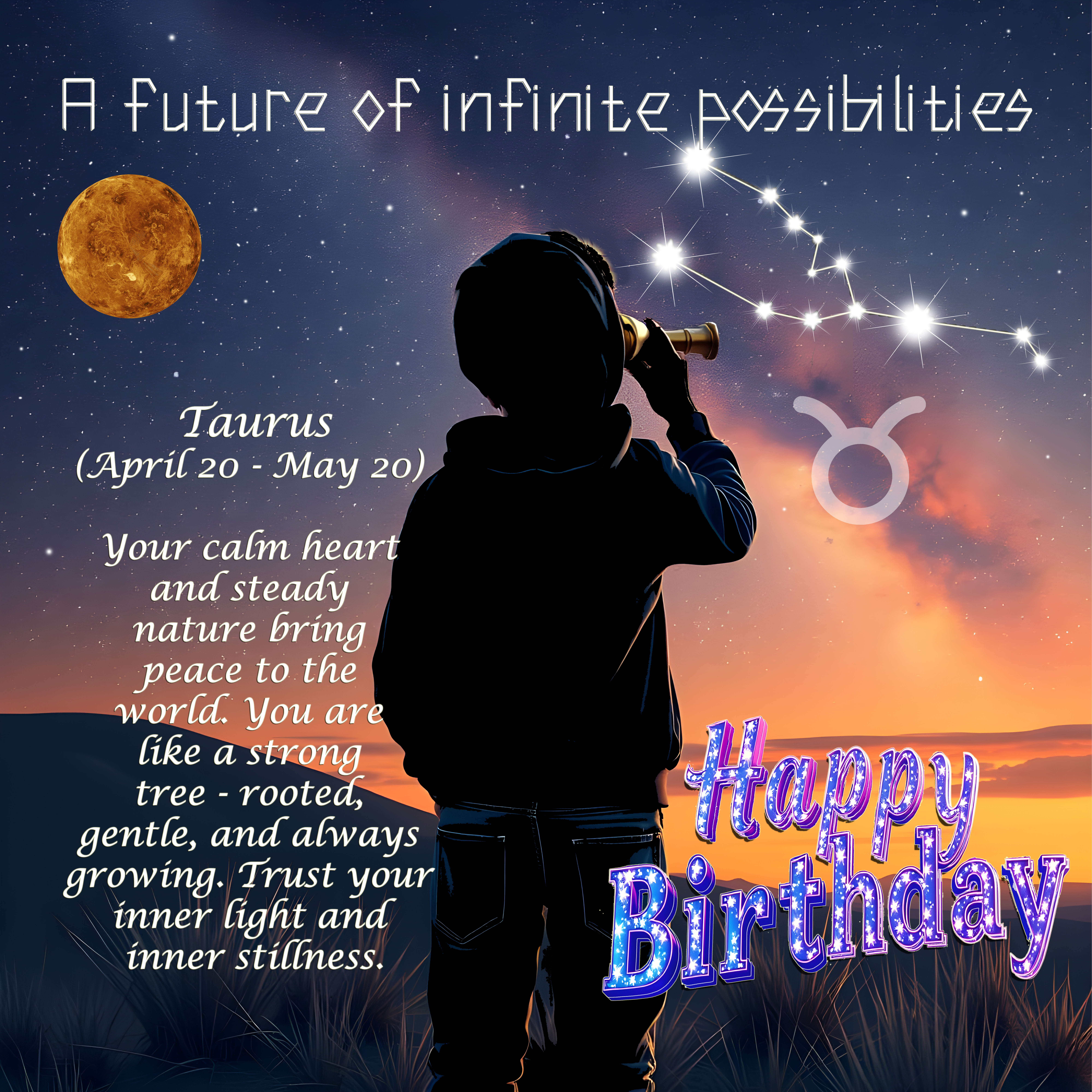 Taurus Birthday Card (Boy)