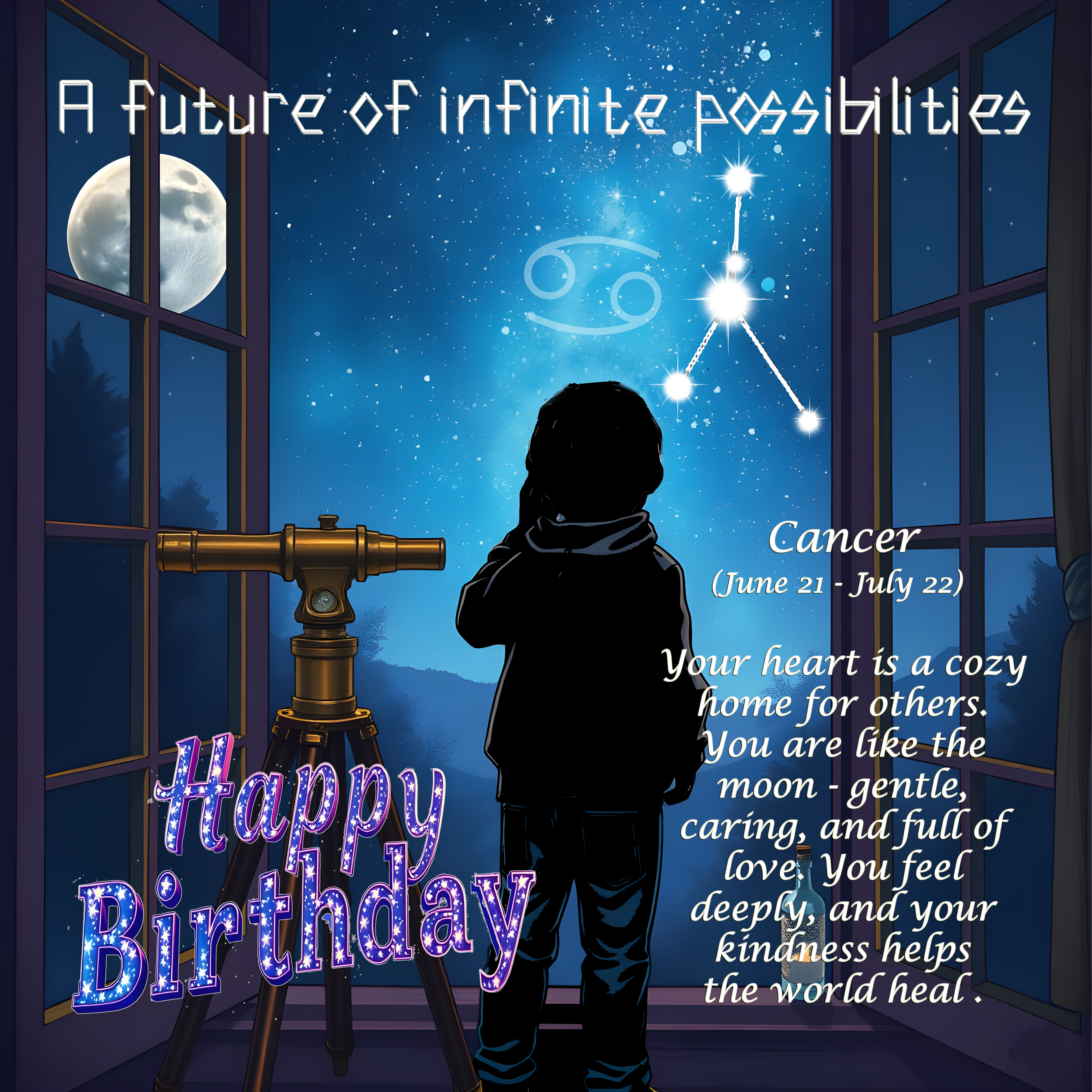 Cancer Birthday Card (boy)