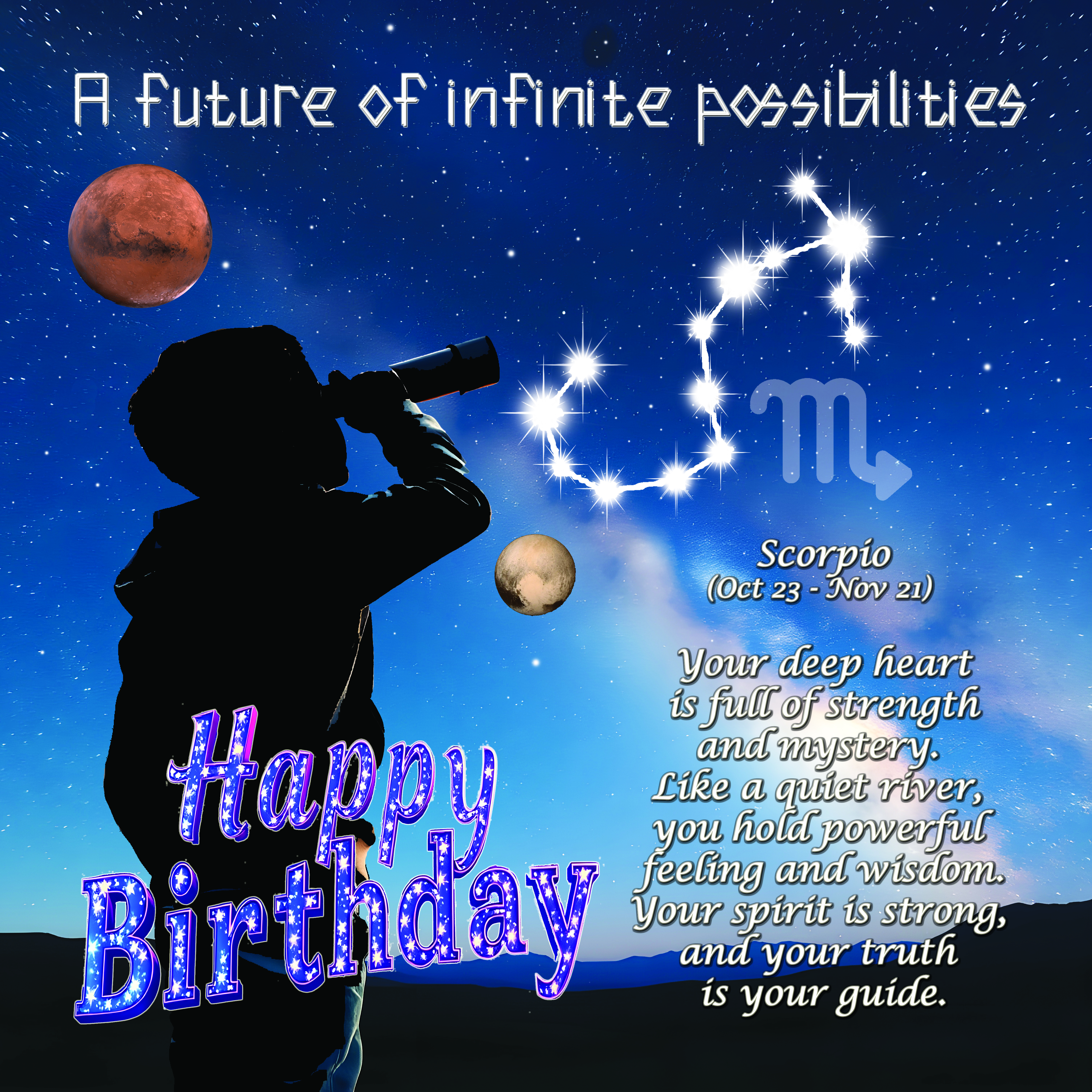 Scorpio Birthday Card (boy)