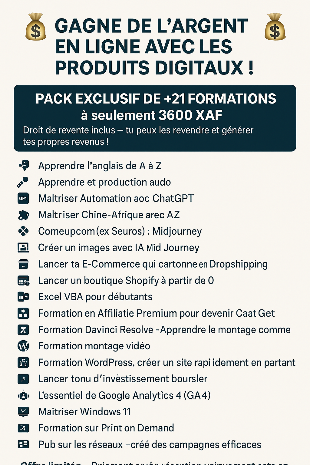 Pack de +21 formations digitales