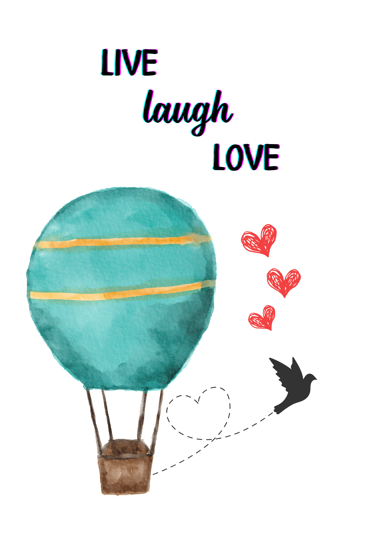 Live Laugh Love Kind Words Card