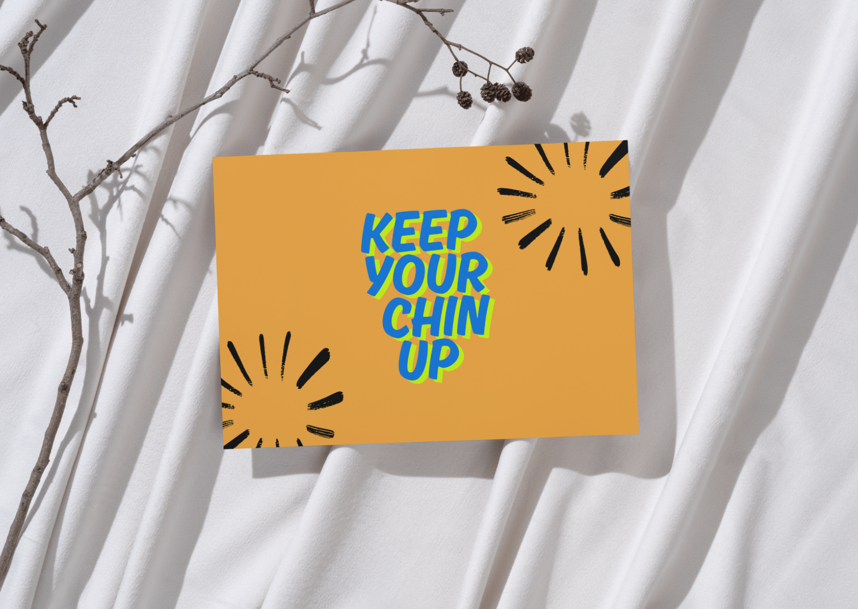 Keep Your Chin Up Affirmation Card