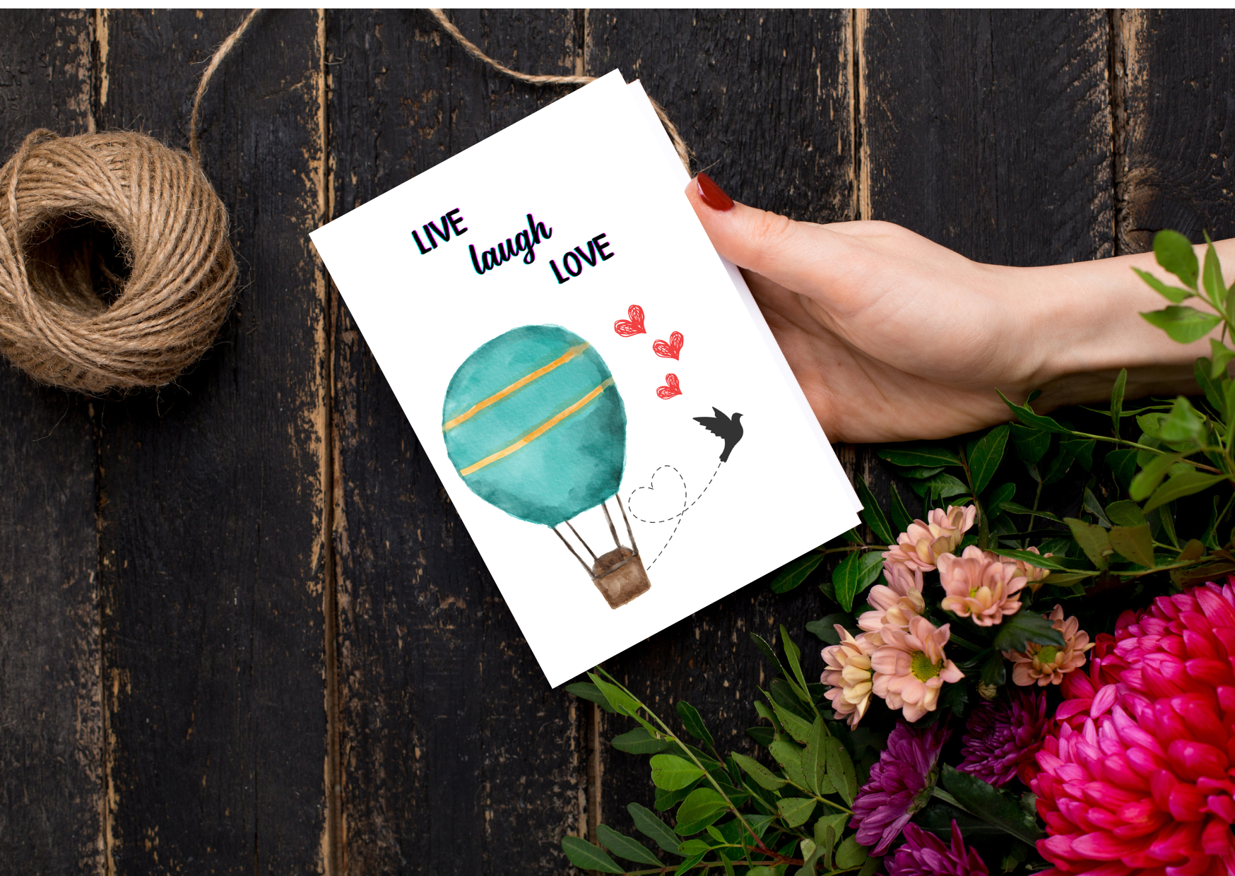 Live Laugh Love Kind Words Card