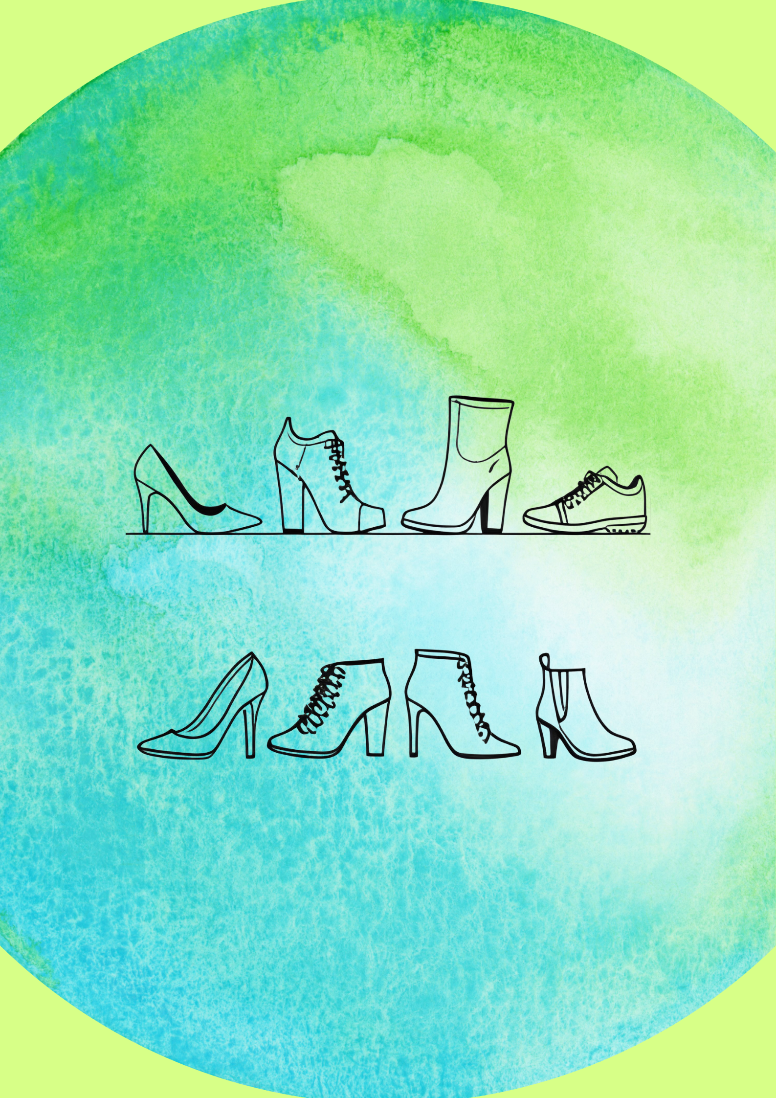 Minimalist Shoe Line Art Poster