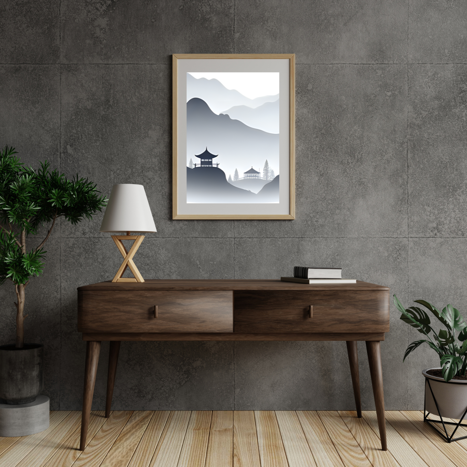 Oriental Landscape Wall Art Poster