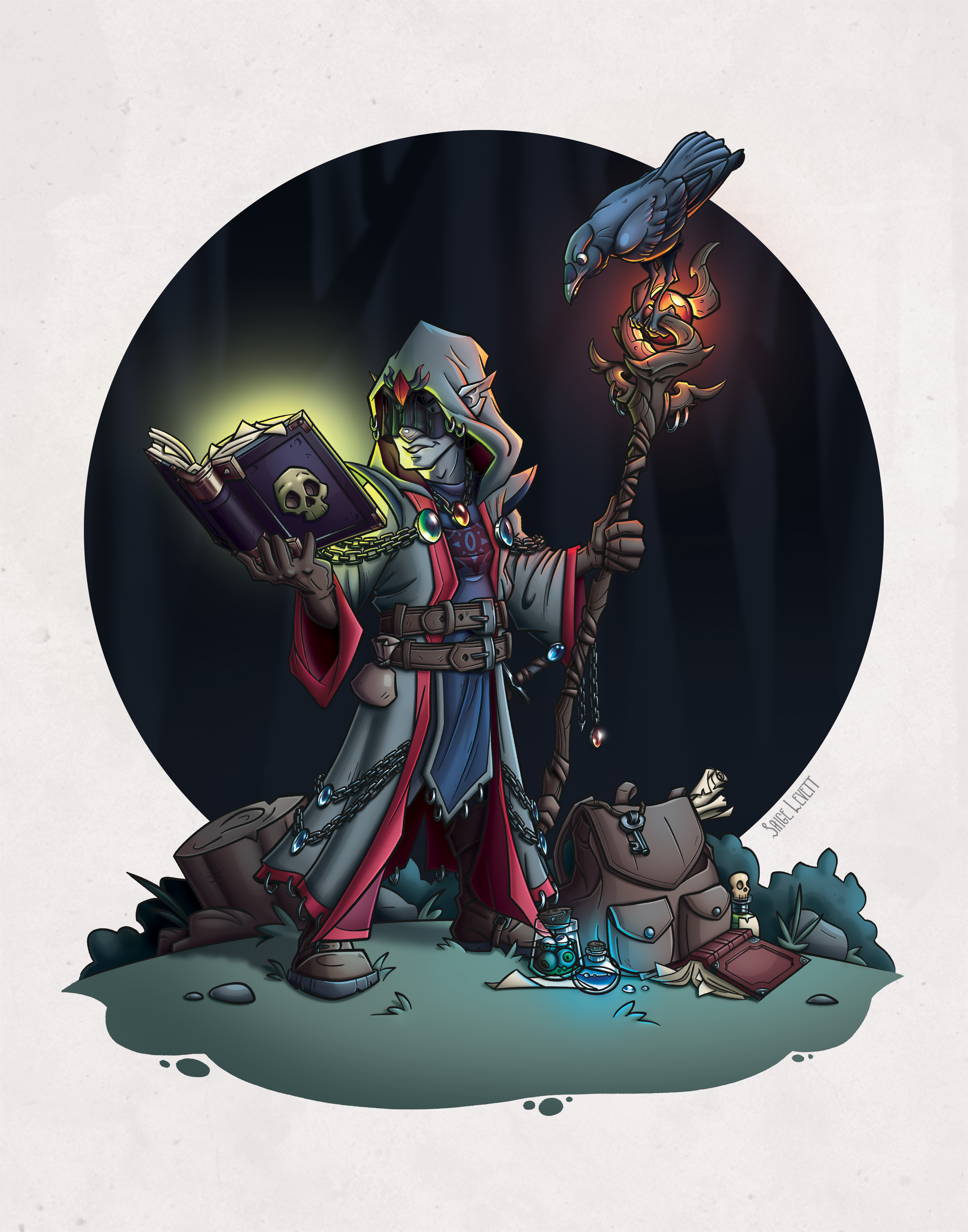 Deep Gnome Sorcerer - Fine Art Print