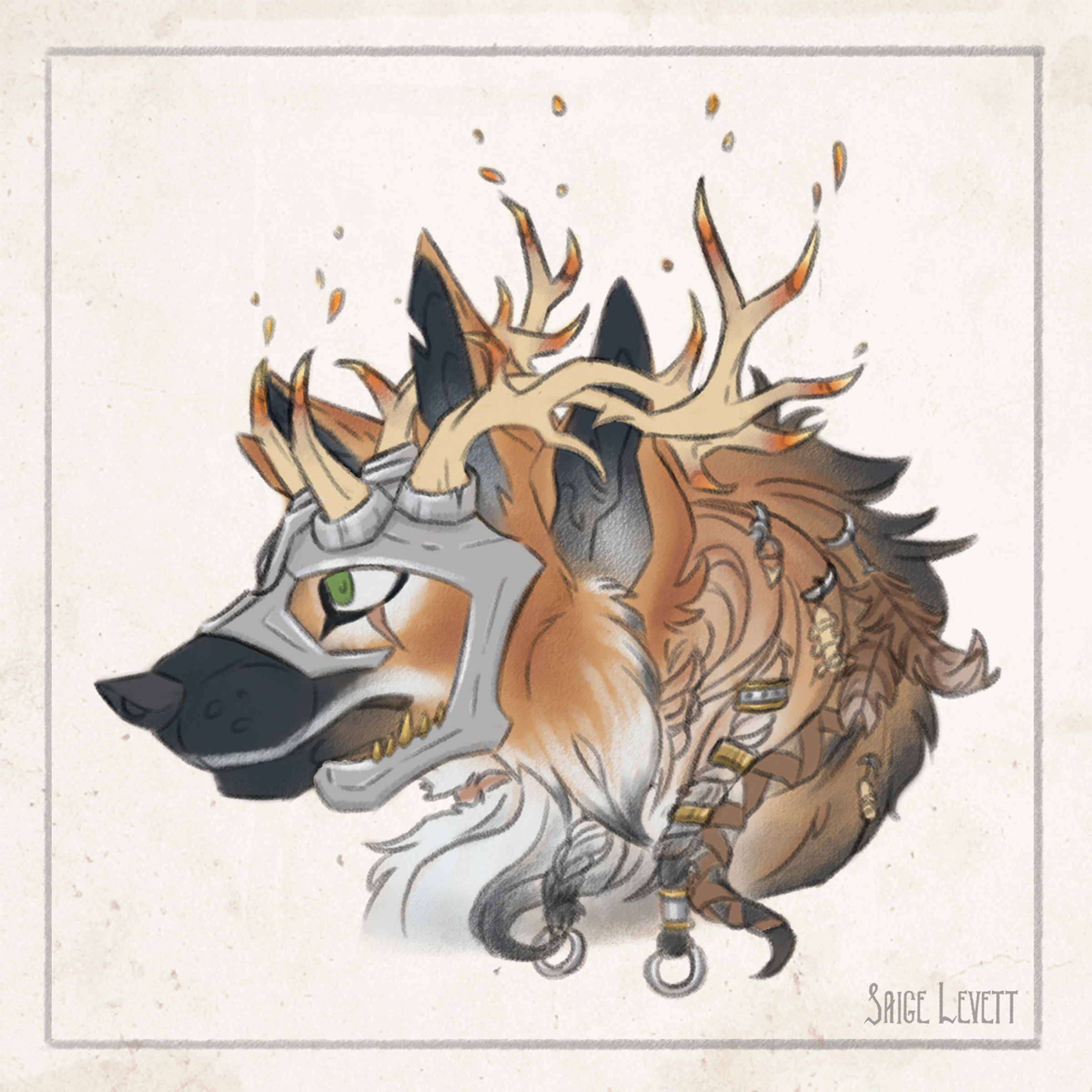 Warrior Fenrir - Fine Art Print