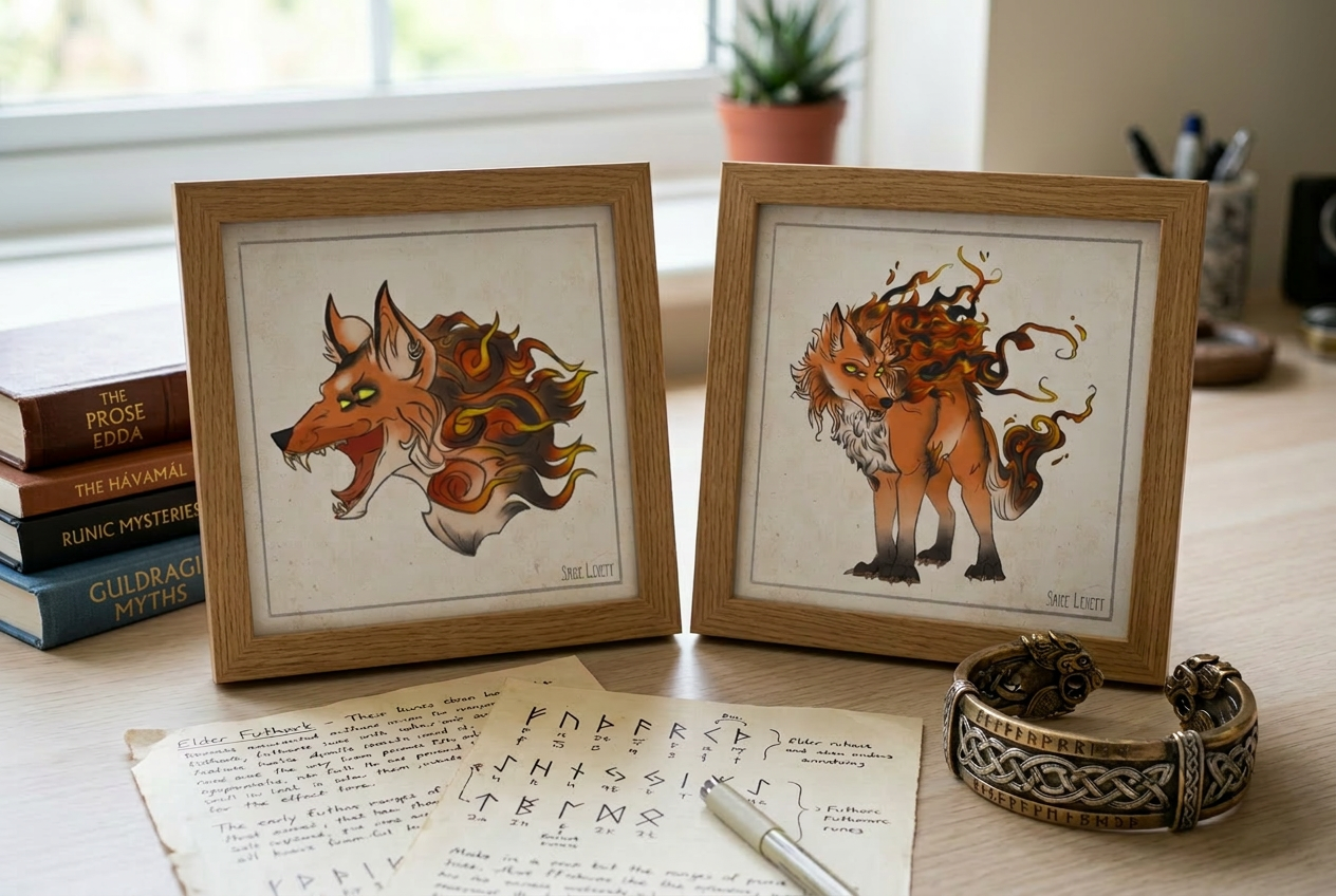 Fire Fenrir - Fine Art Print