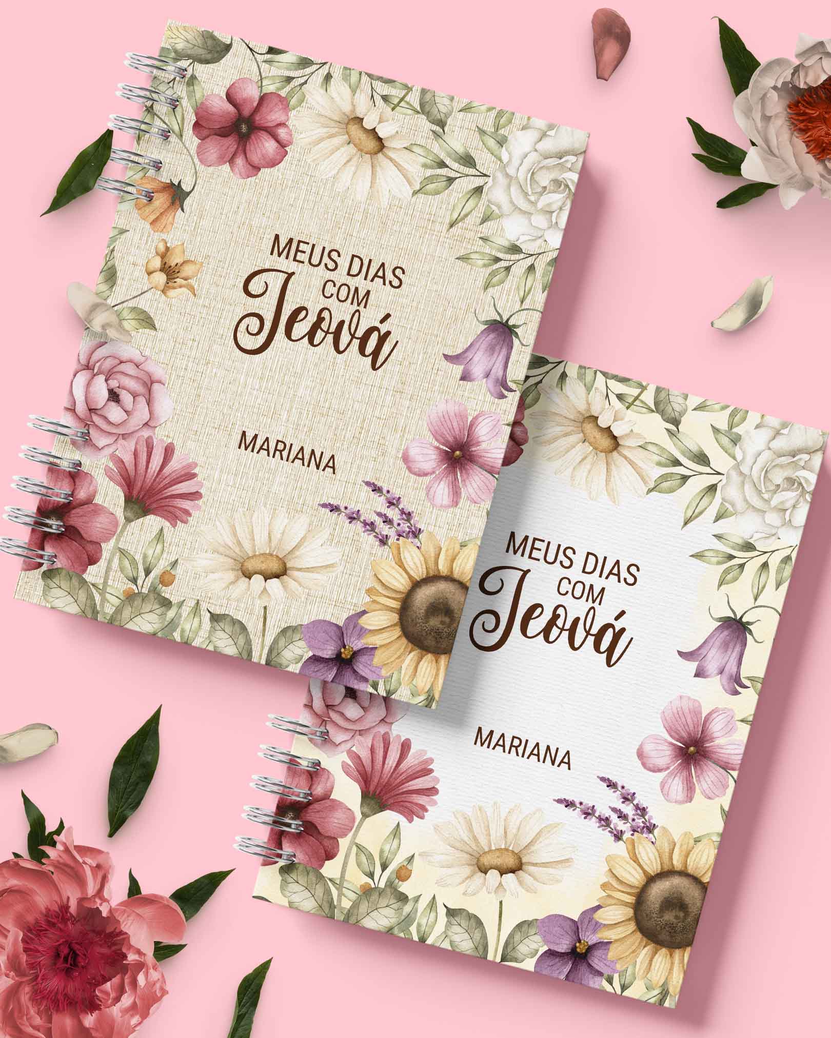 Caderno Floral de Estudo da Bíblia em 365 dias