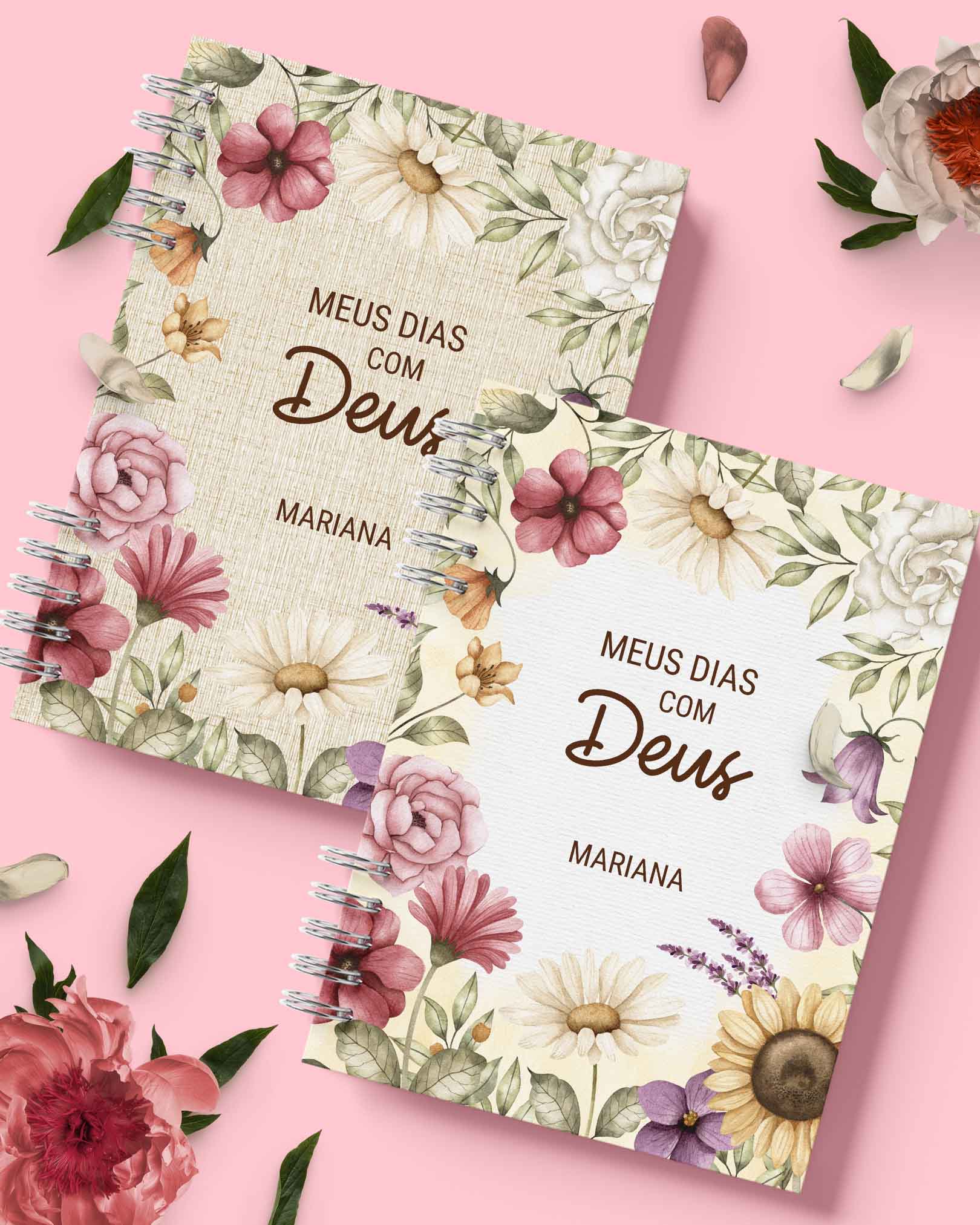 Caderno Floral de Estudo da Bíblia em 365 dias