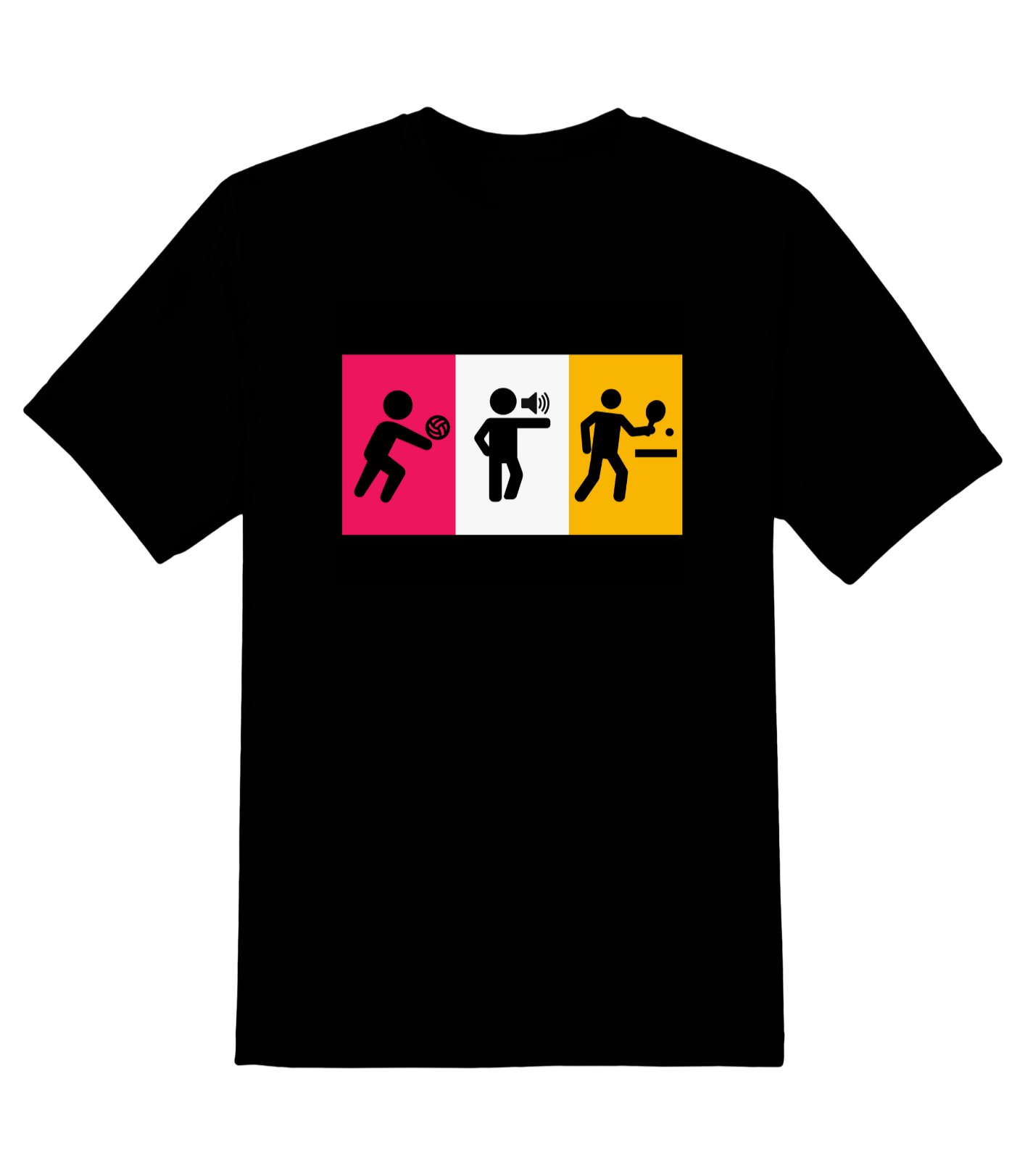 Tshirt ACTIVE RED WHITE YELLOW