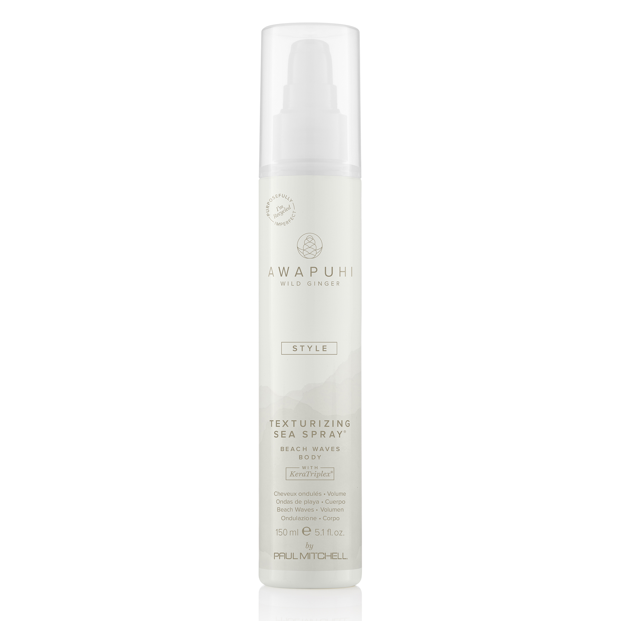 Tekstūrą išryškinantis paplūdimio garbanų losjonas. Awapuhi Wild Ginger® Texturizing Sea Spray®