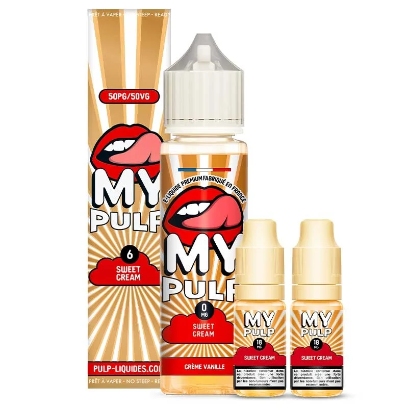 Pack 60ml Sweet Cream My PULP Crème - Vanille