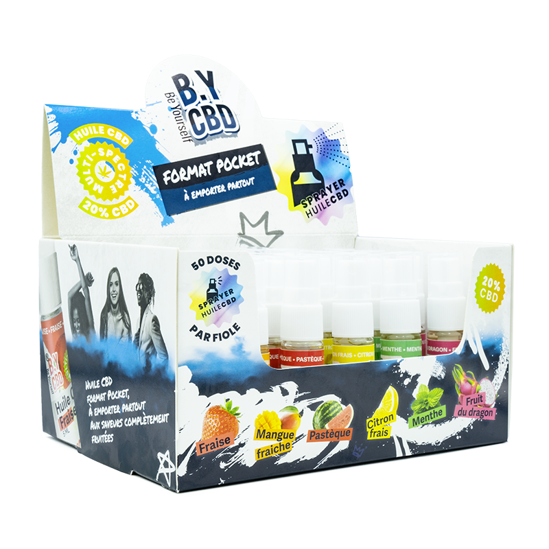 Huile CBD aromatisée format pocket 20%
