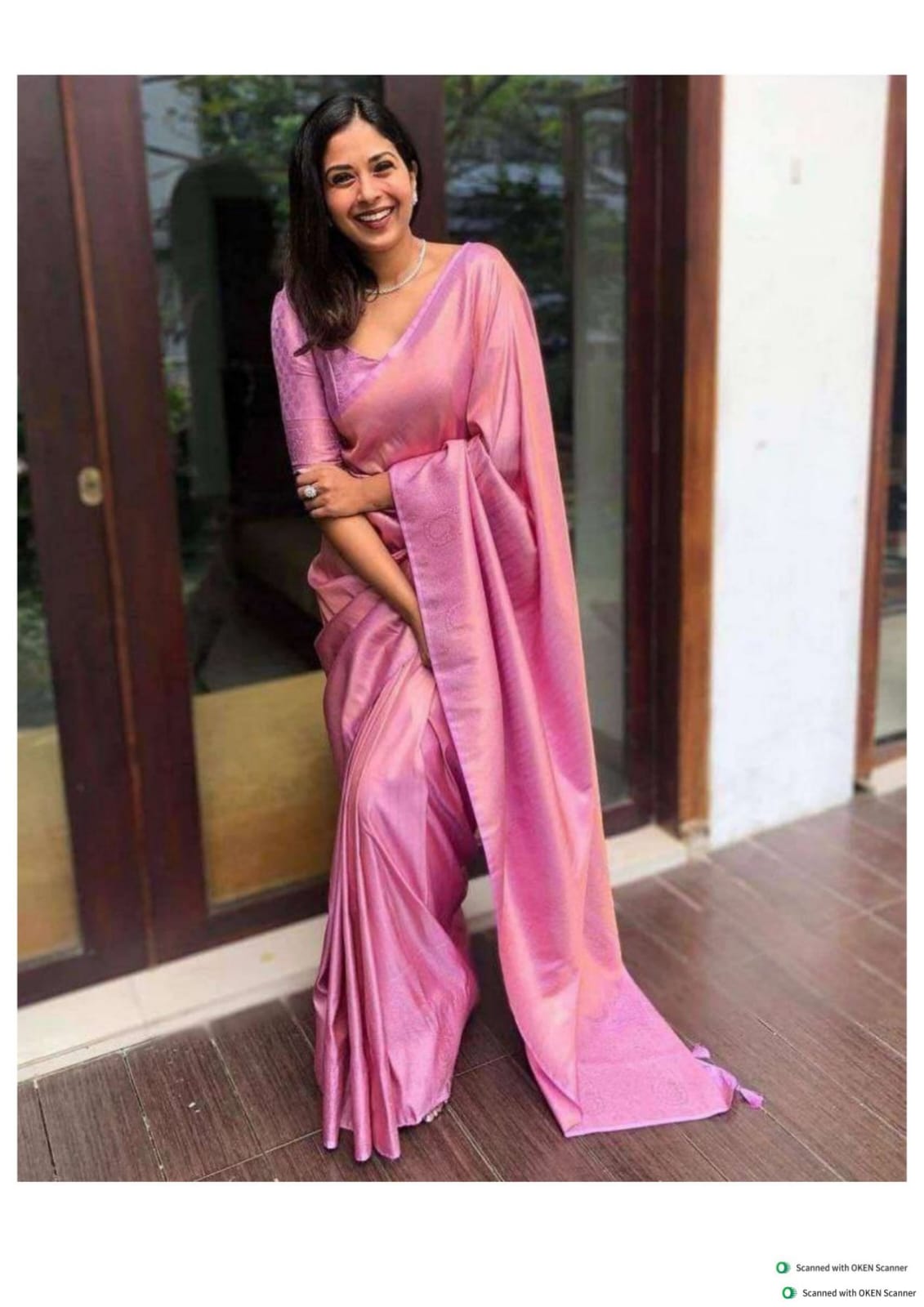 Elegant Pink Kubera Pattu Silk Saree
