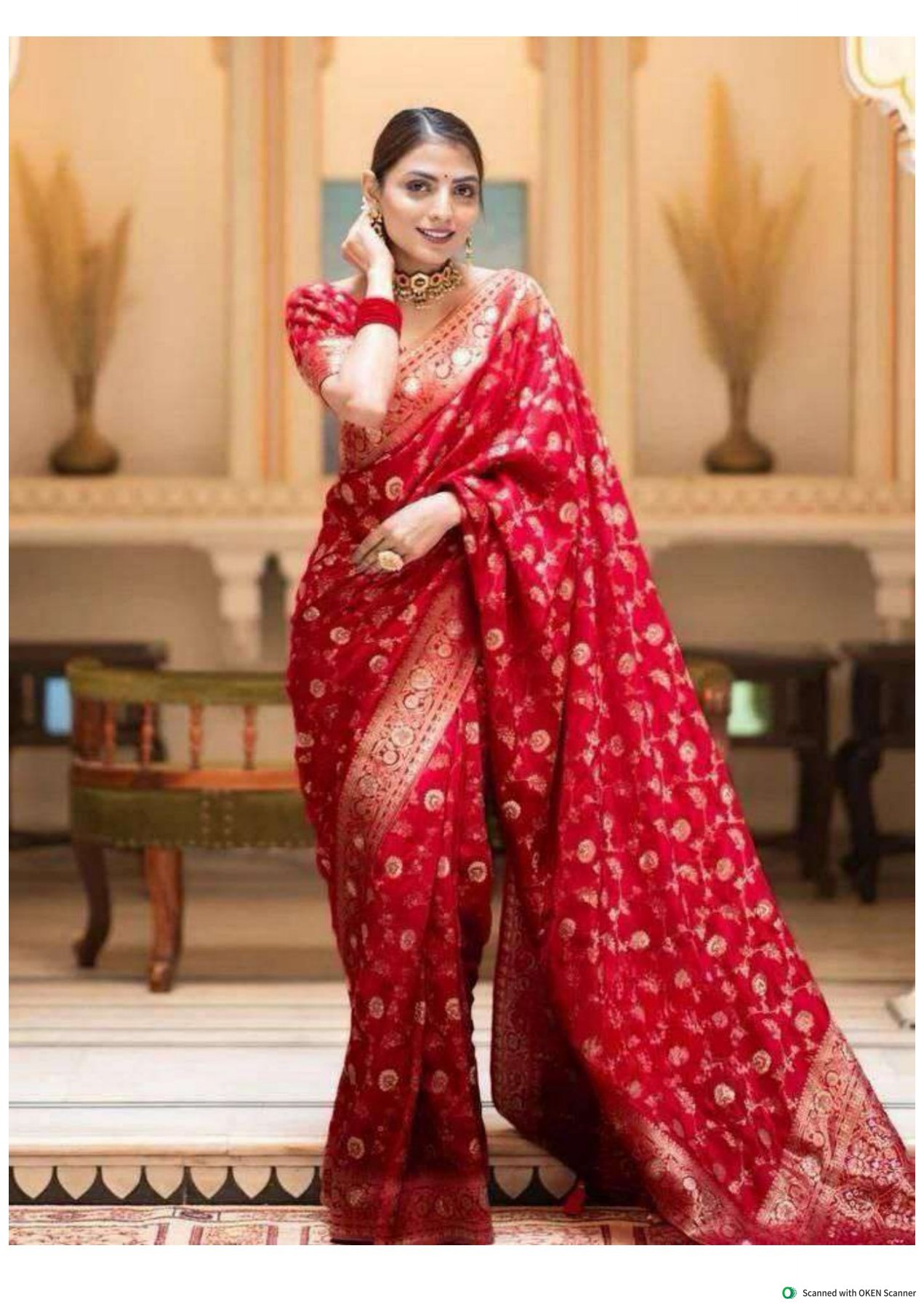 Red Soft Banarasi Silk Saree