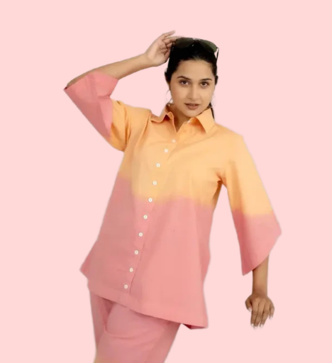 Cotton multi color Co-ord Set