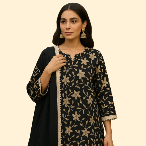 Black Zardozi Set