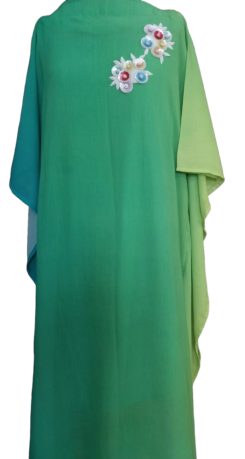 Green Embroidered Kaftan