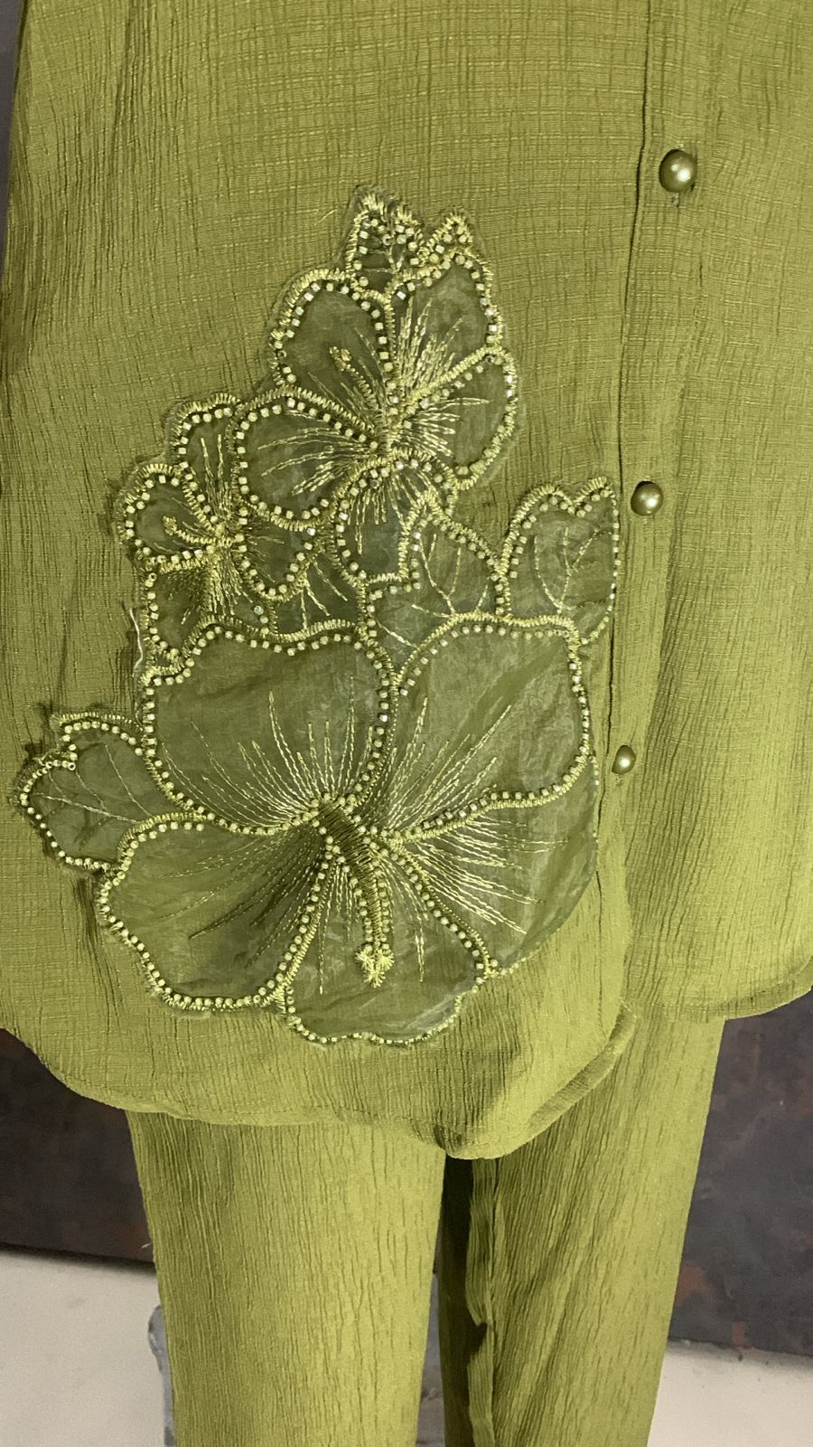 Olive Green Two-Piece Coord Set