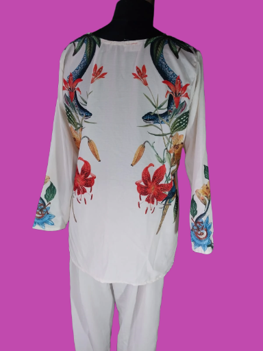 Women Floral Opaque Printed Party were Coord Set  