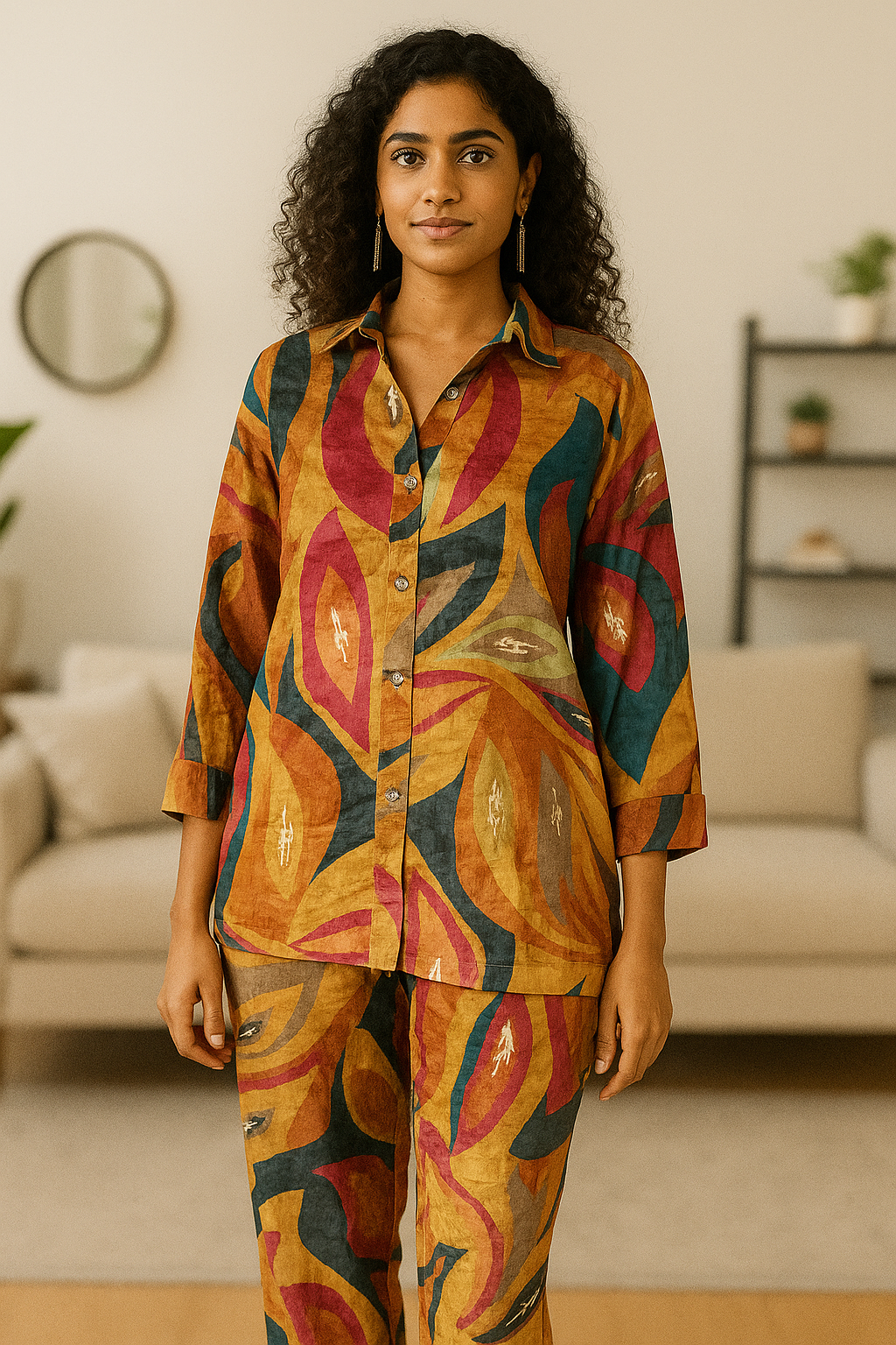 Stylish Colorful Patterned Coord Set 