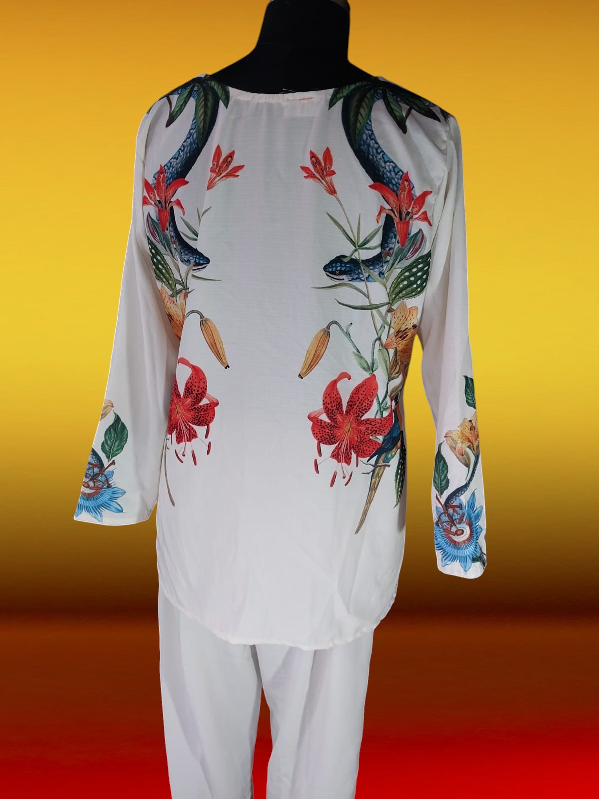 Women Floral Opaque Printed Party were Coord Set  