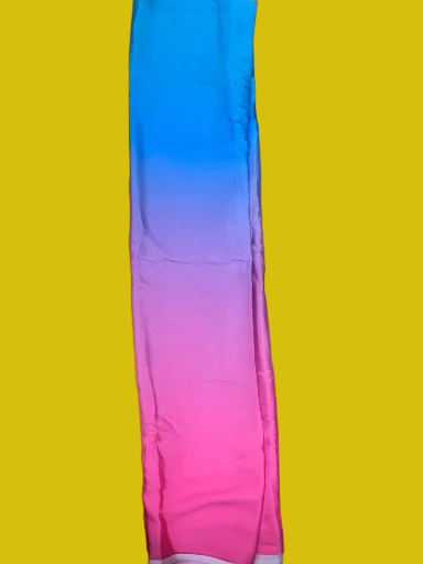 Multi color Blue and Pink Saree Japan Satin Ombre