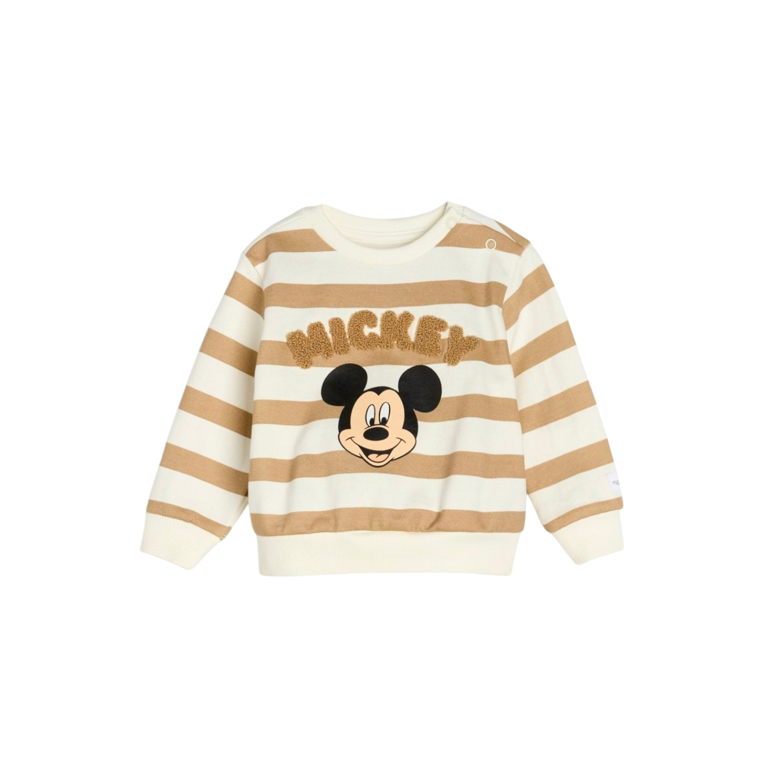 Set Felpa a Righe e Joggers Cammello Mickey Mouse 