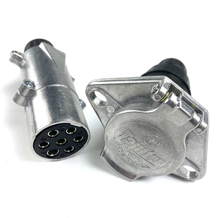7 Pin Pole Electric Coupler Socket Adapter Plug for Heavy Duty Truck Trailer Spare Parts