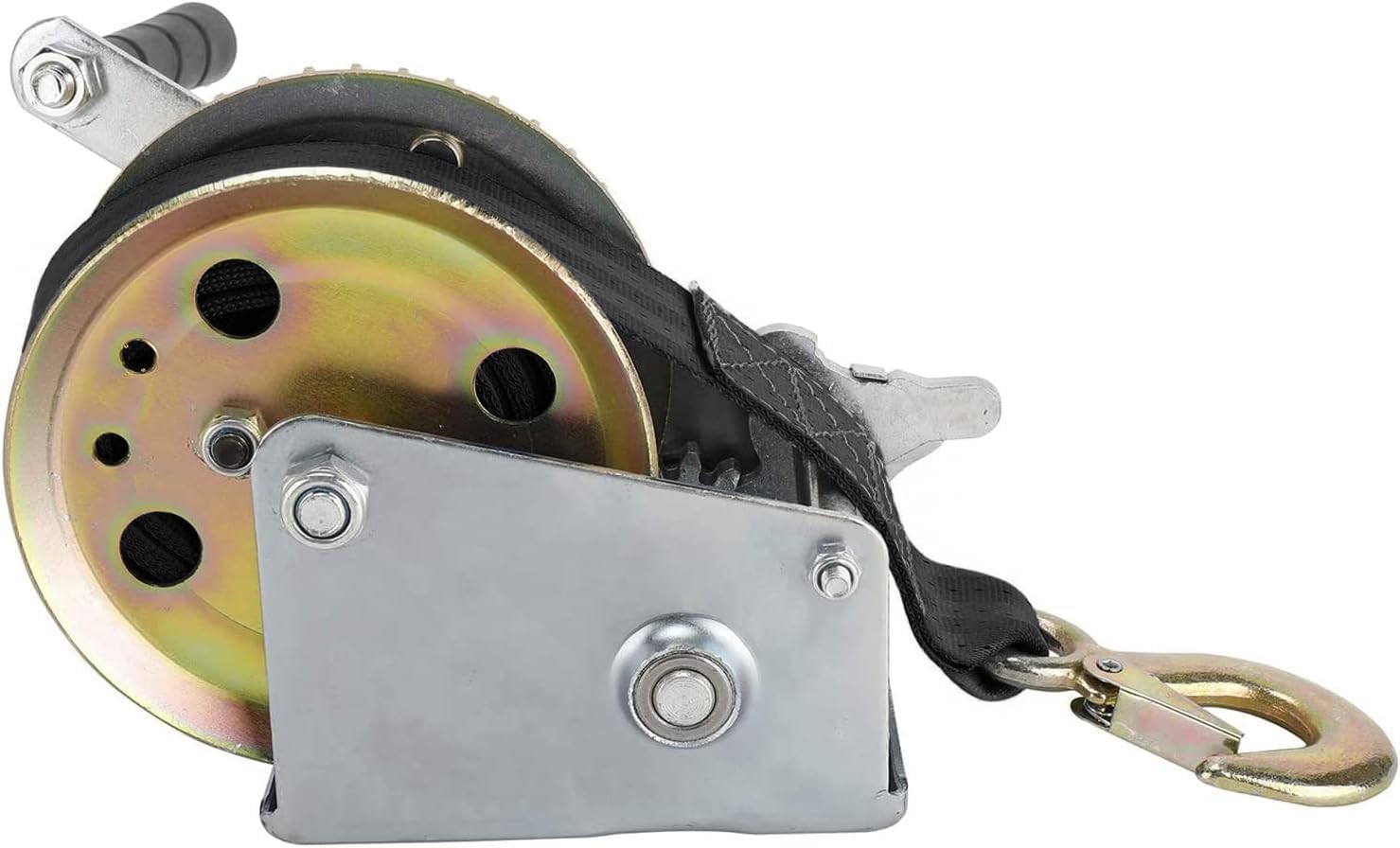 Heavy Duty 1000lbs Hand Winch Crank Strap Gear Winch for Trailer Boat ATV