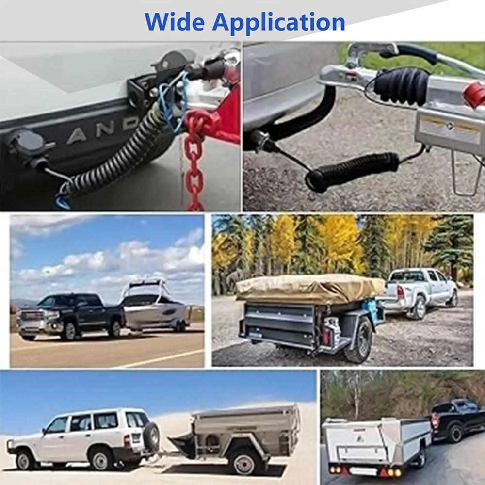 TRAILER SUZIE CURLY COIL CABLE 7 PIN TO 7 PIN CONNECTION 2.5M HIGH QUALITY