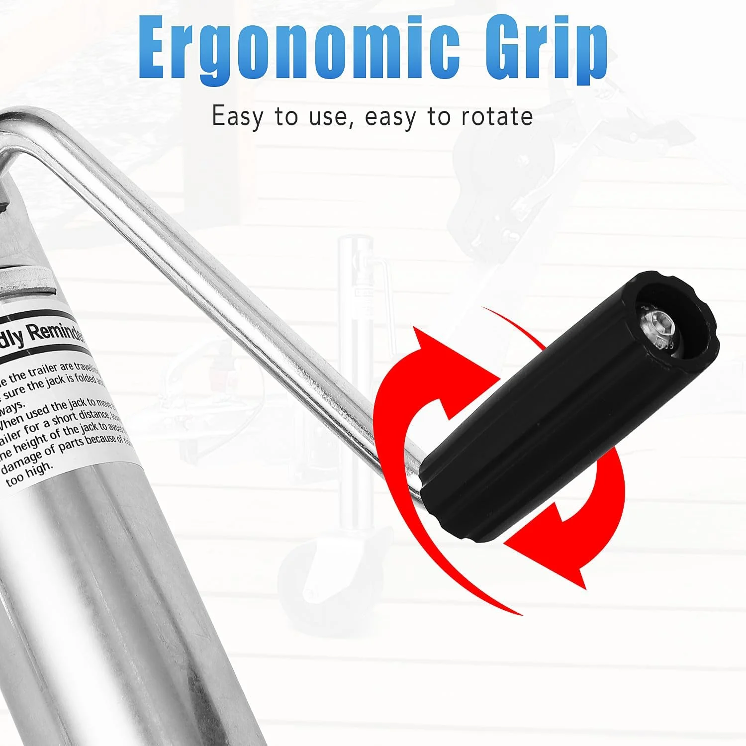 1500 lbs Trailer Jack with Dual Wheel, Heavy Duty Swivel Boat Trailer Jack, 13" Lift, Bolt-on Trailer Tongue Jack for RV Boat