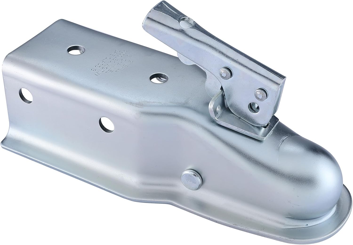 Straight Tongue Trailer Coupler for 3-Inch Channel and 2-Inch Hitch Ball,Straight Coupler 5,000 lbs Capacity