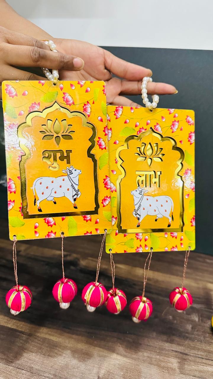 Decorative 'Shubh-Labh' Wall Hangings