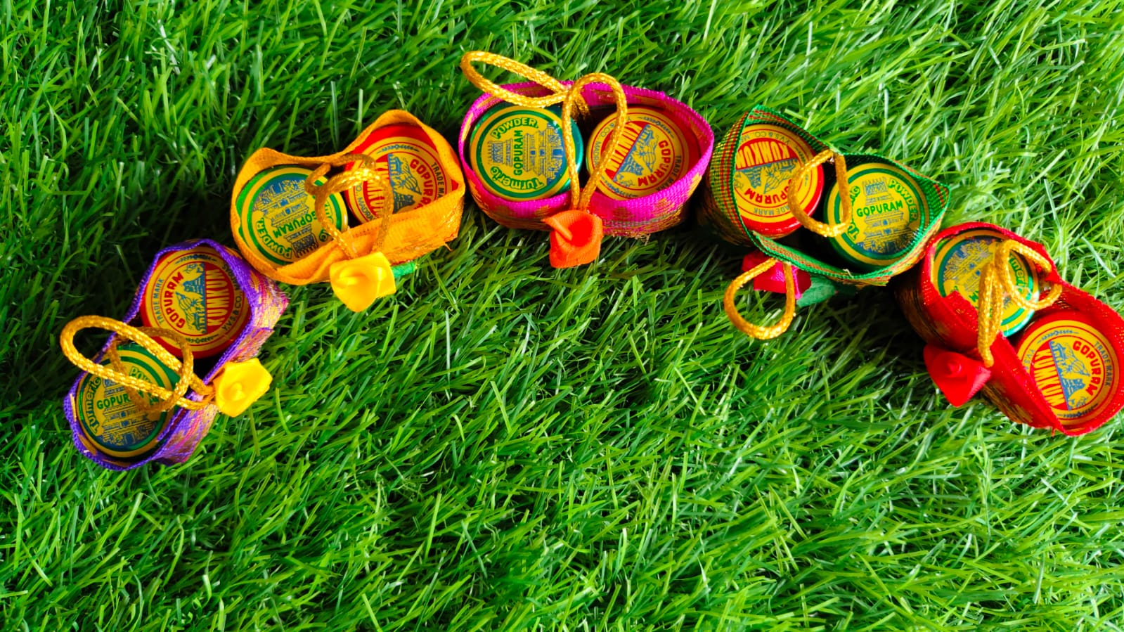 Silk - Wrapped Haldi Kumkum Sets