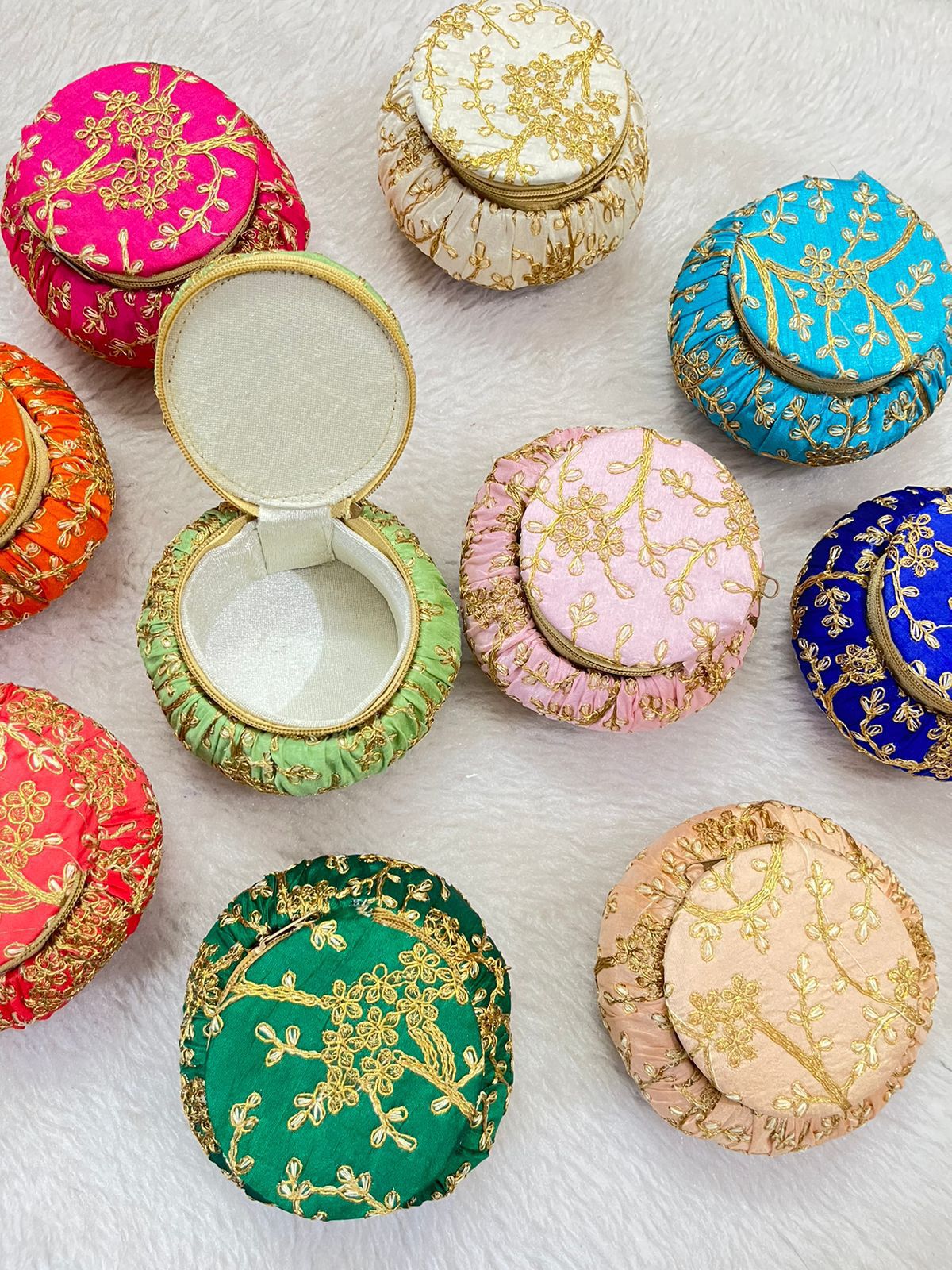 Embroidered Matki Bangle Boxes