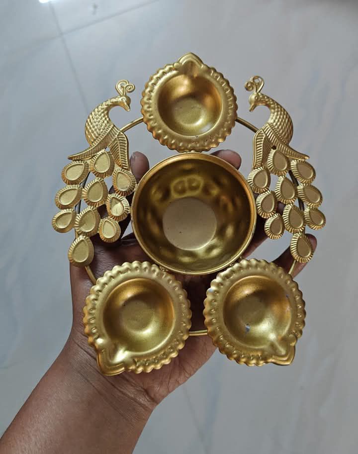 Peacock Metal Urli Diya