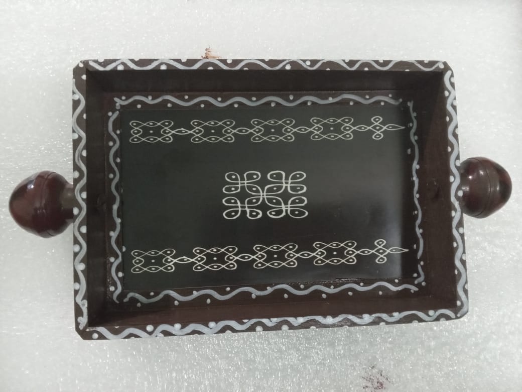 Teakwood MDF Trays with Handles