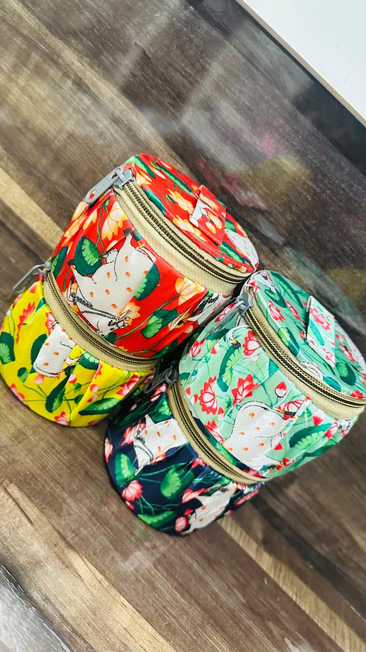 Multicoloured Pichwai Pattern Bangle Boxes (Assorted Colors)