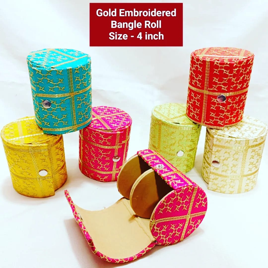 Gold Embroidered Bangle Roll
