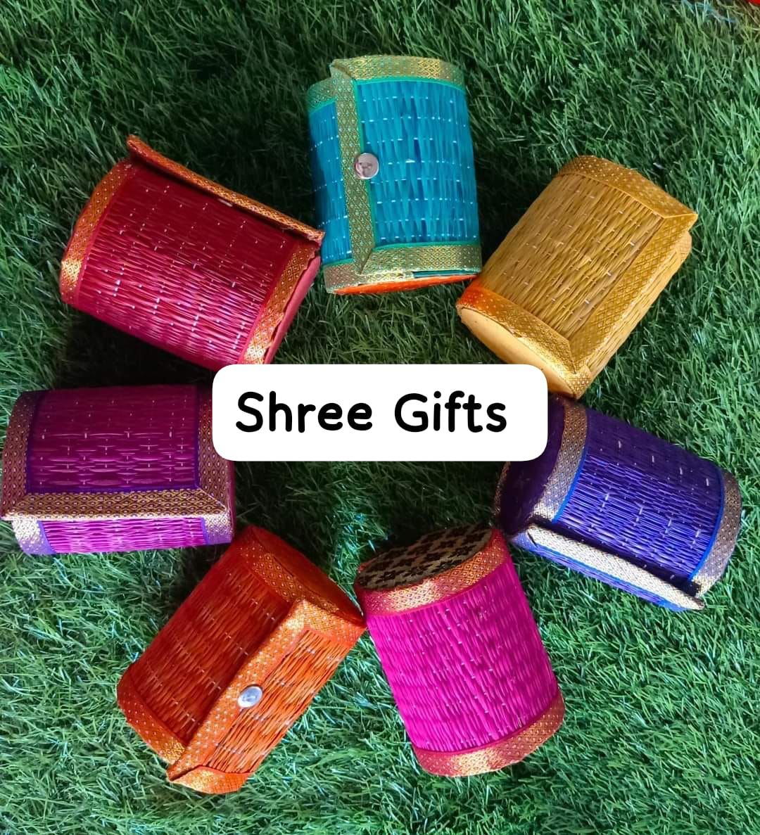 Eco-Friendly Kora Bangle Boxes with Zari Work
