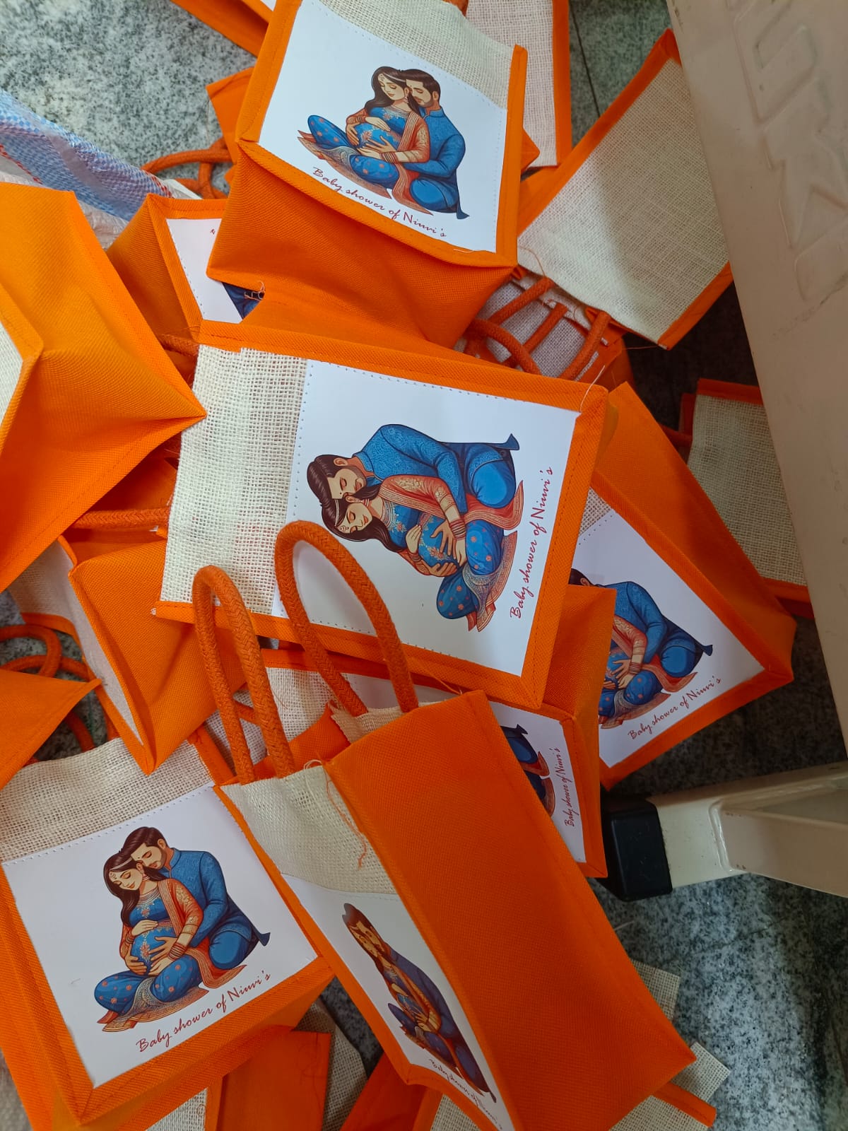 Baby Shower Themed Jute Bags