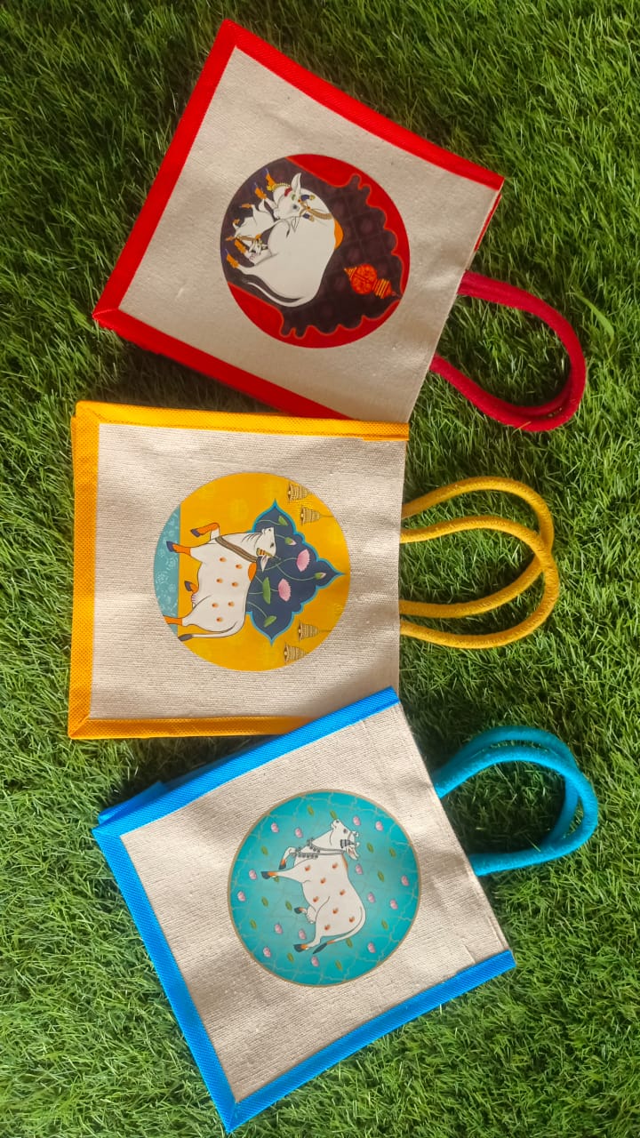 Jute Bags - Pichwai Print